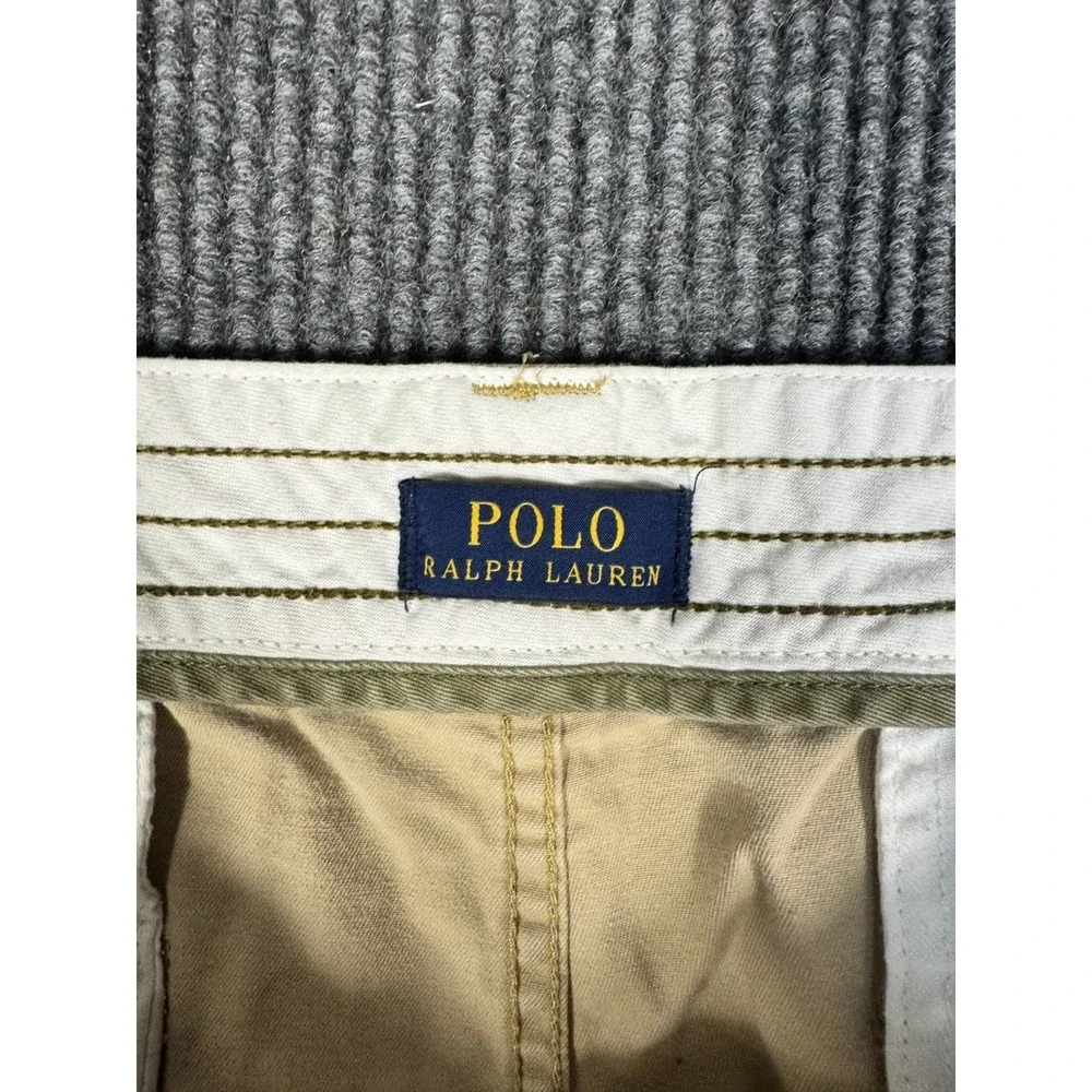 Polo Ralph Lauren Cargo Chino Shorts Mens 42 Khaki Baggy Relaxed Fit 11
